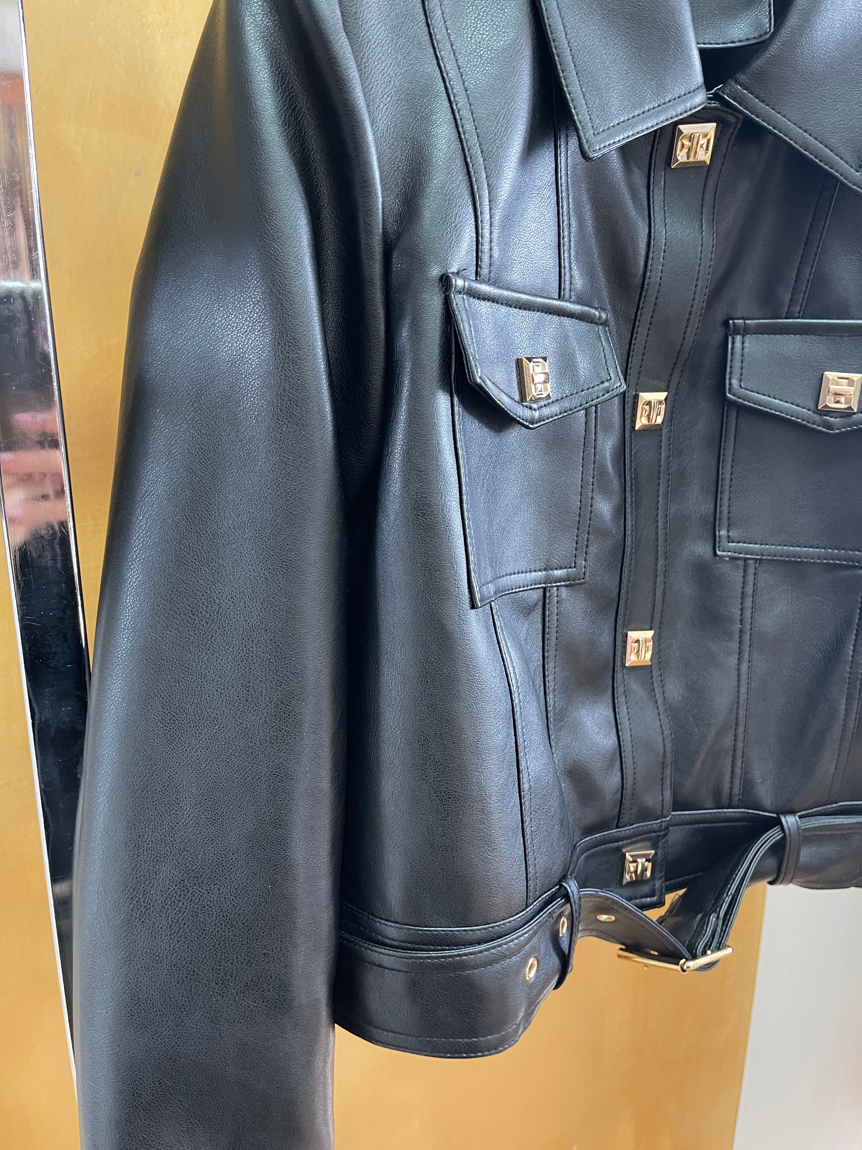 Giubbotto in Ecopelle Donna – Giacca Biker Moderna, Vestibilità Slim, Stile Casual Elegante