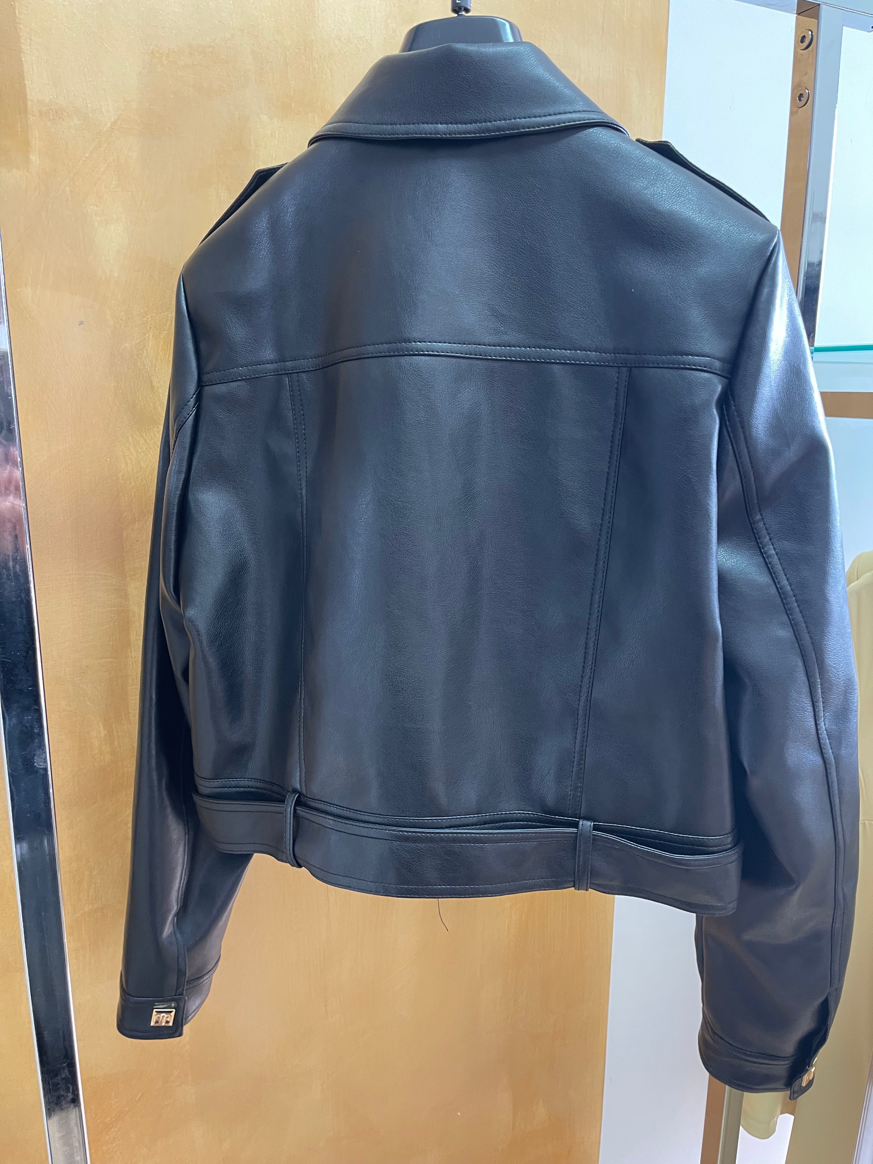 Giubbotto in Ecopelle Donna – Giacca Biker Moderna, Vestibilità Slim, Stile Casual Elegante