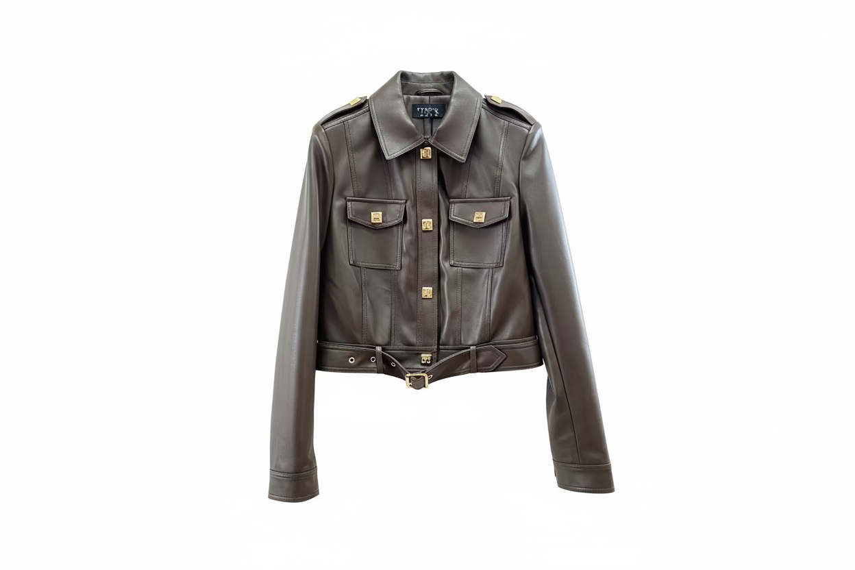 Giubbotto in Ecopelle Donna – Giacca Biker Moderna, Vestibilità Slim, Stile Casual Elegante