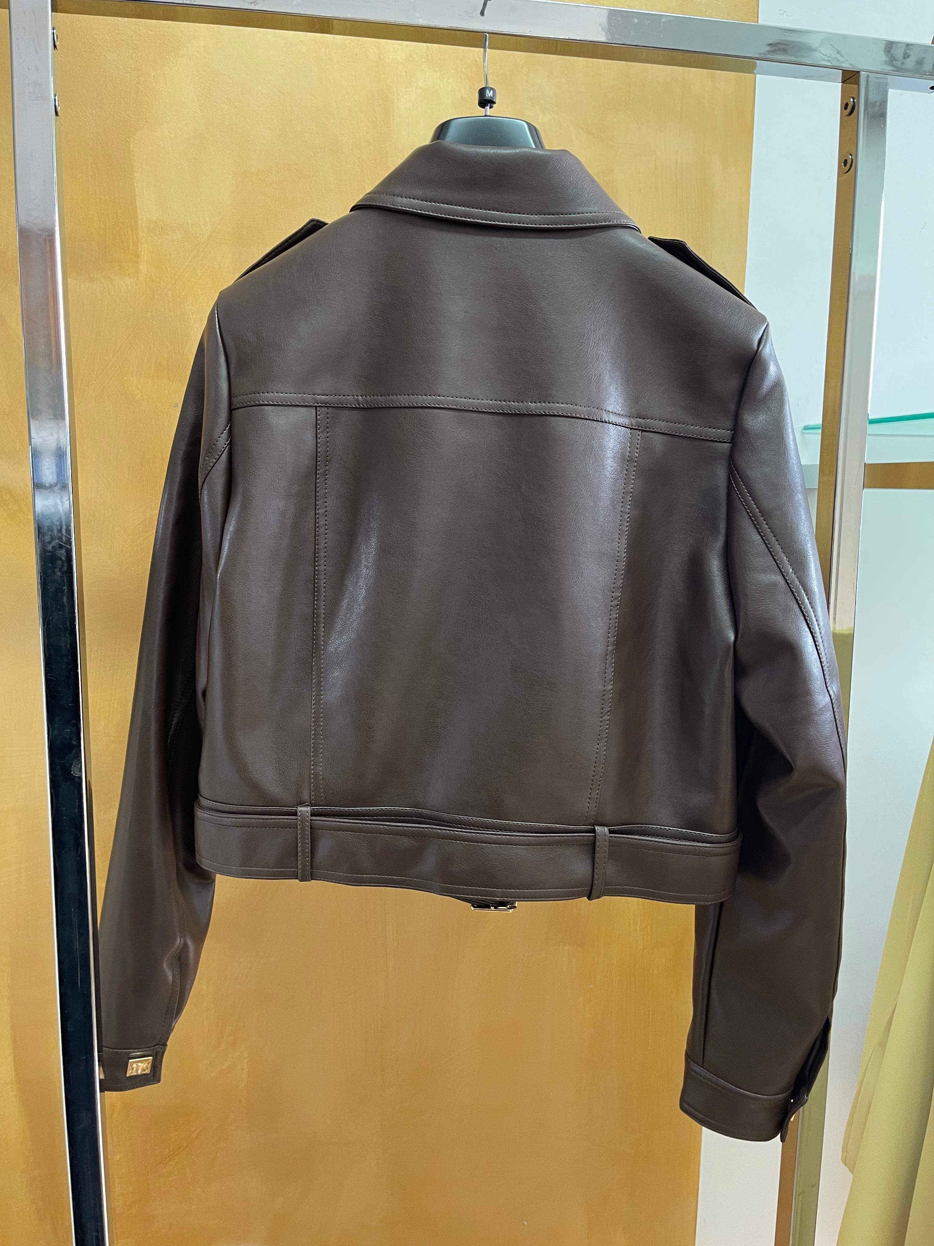 Giubbotto in Ecopelle Donna – Giacca Biker Moderna, Vestibilità Slim, Stile Casual Elegante