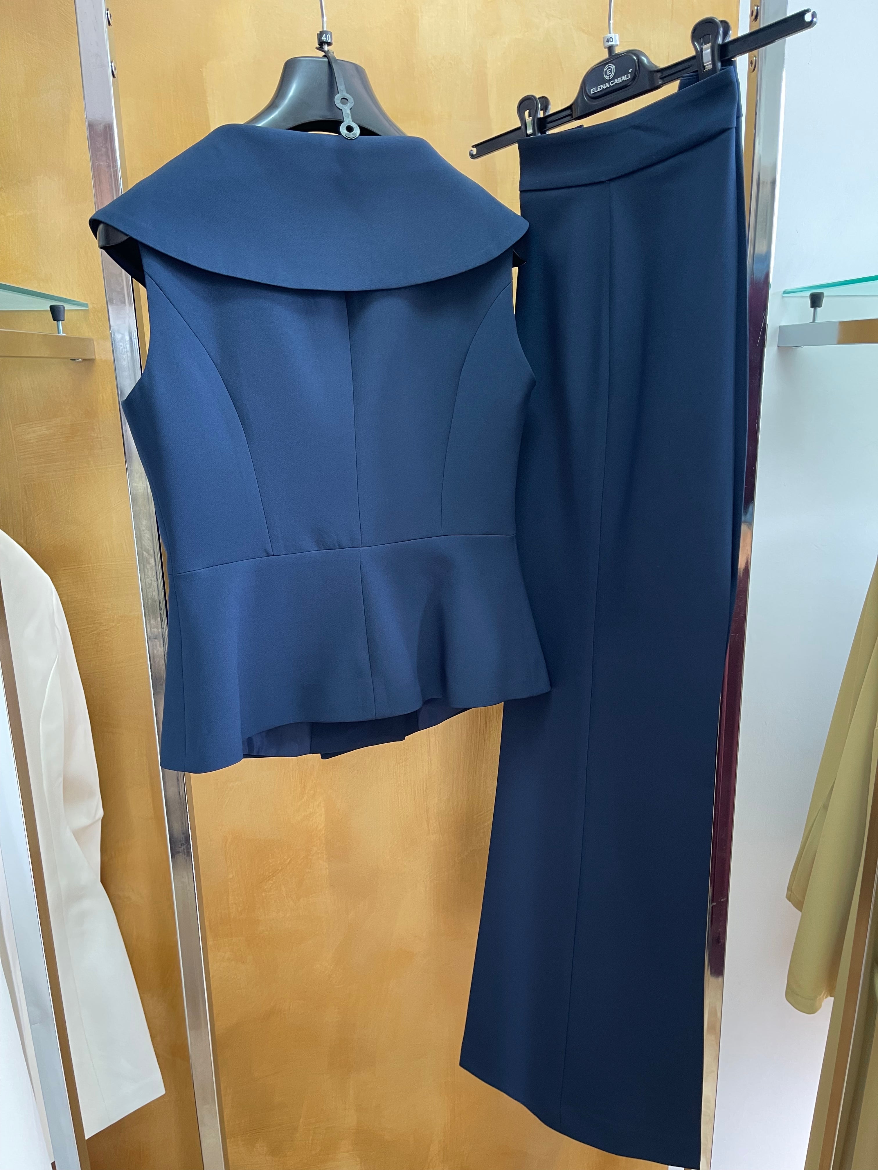 Tailleur Donna Giromanica Elegante – Completo con Gilet e Pantalone, Vestibilità Moderna