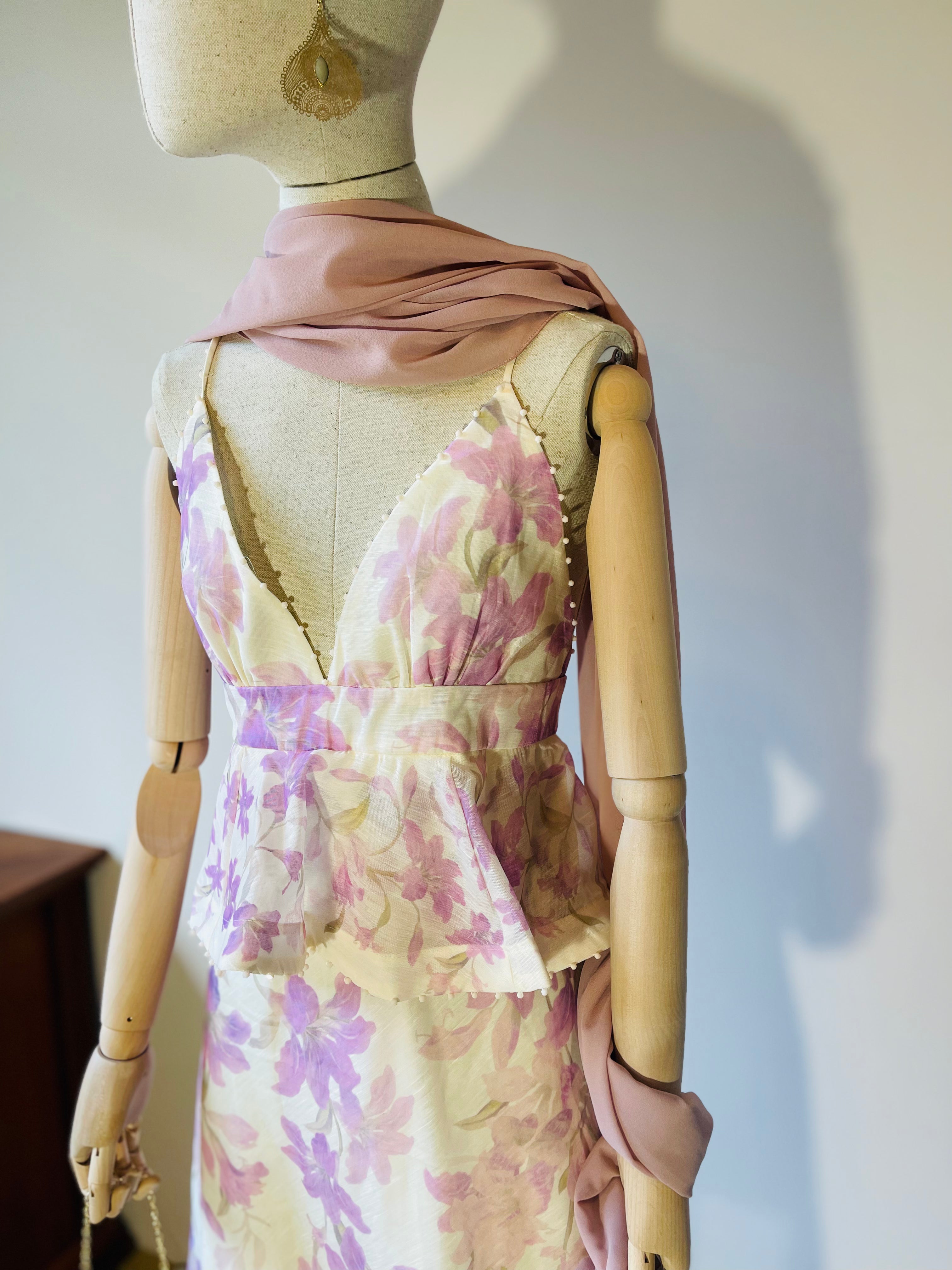 Abito Lungo stampa floreale – Eleganza Glamour da Cerimonia giorno