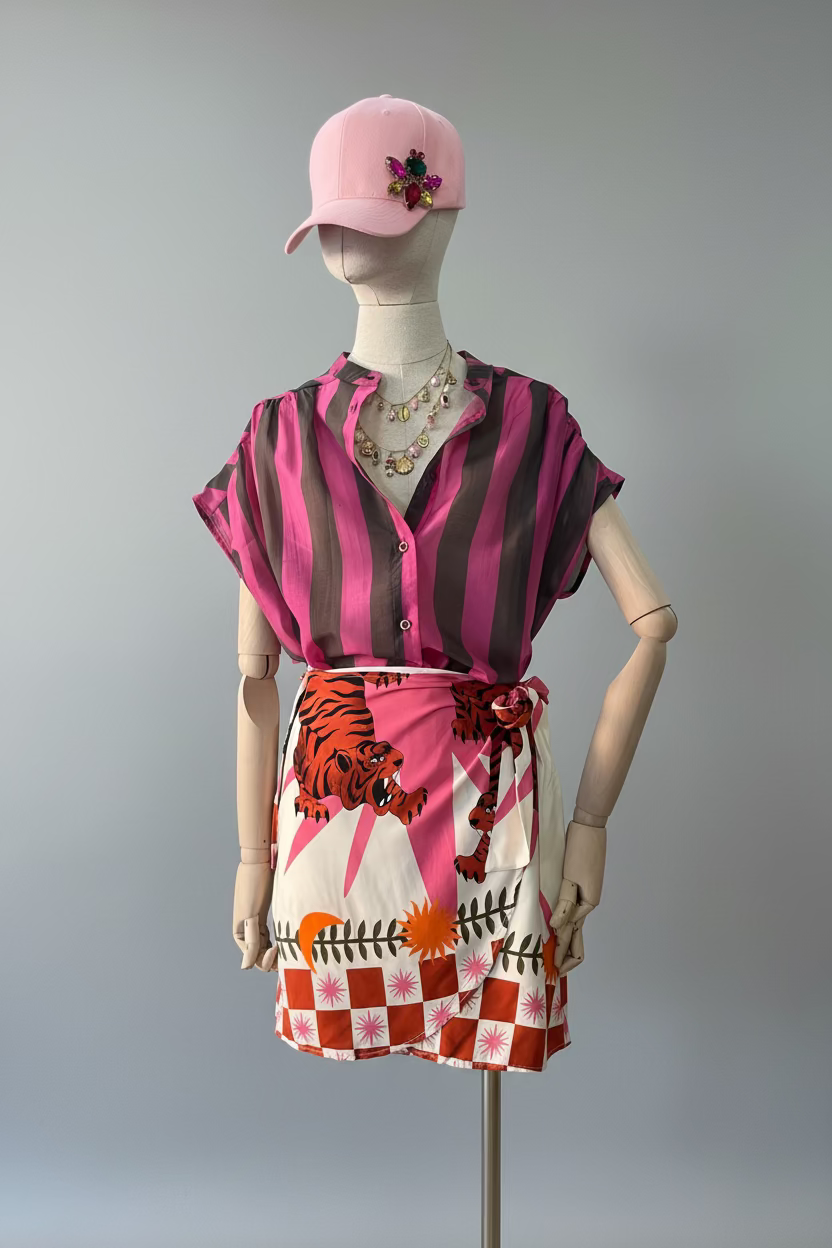 Camicia Over in Tencel Taglia Unica