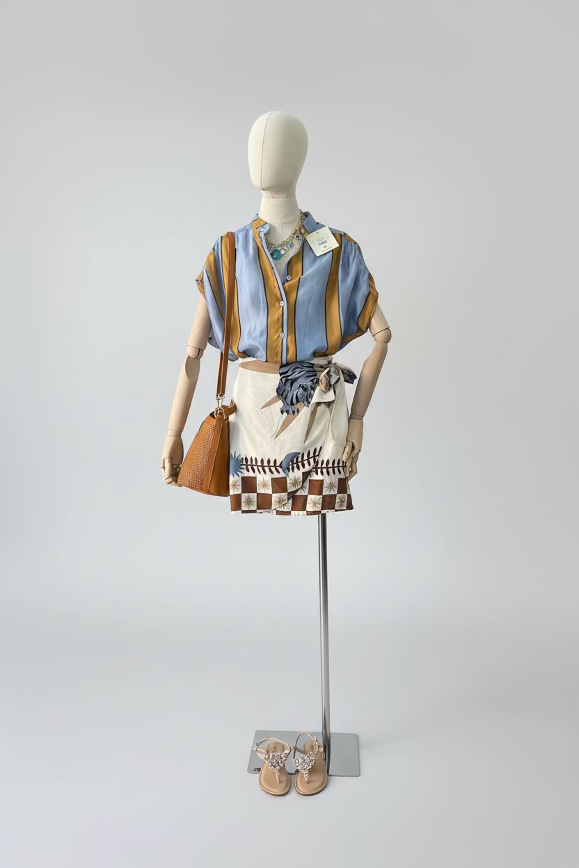 Camicia Over in Tencel Taglia Unica
