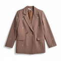Giacca Over con Applicazioni Strass – Blazer Donna Glamour e di Tendenza
