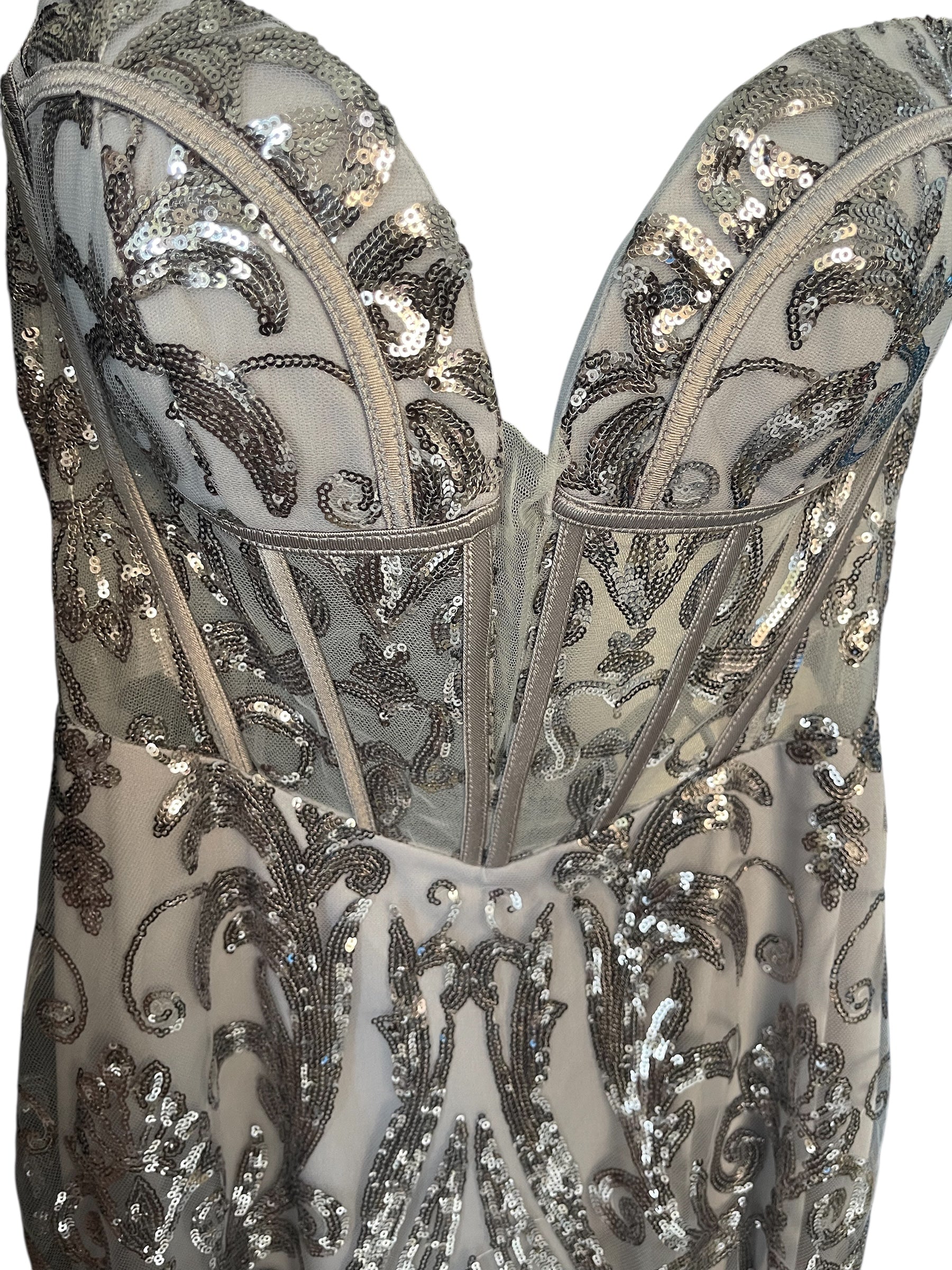 Abito Strassato Lungo a Sirena – Eleganza Glamour da Cerimonia e Sera