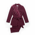 Tailleur con Piume Elegante – Completo Donna Glamour e Raffinato